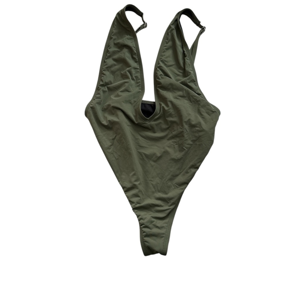 Olive Green One-Piece Swimsuit
